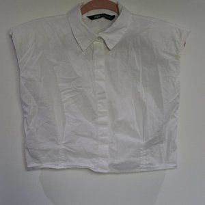 Shoulder Padded Cropped Shirt